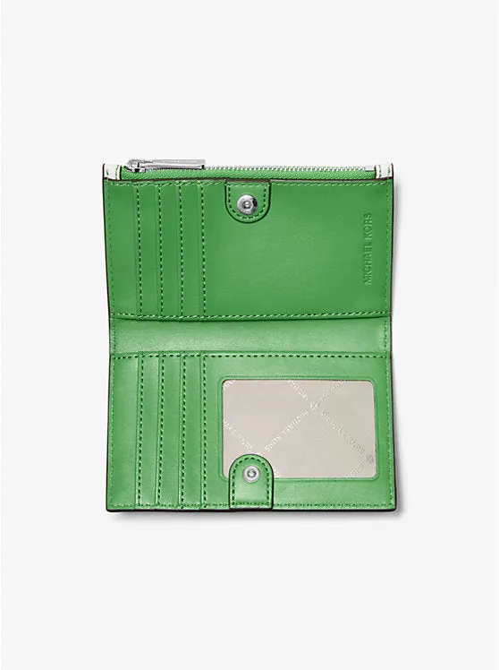 Micheal Kors Jet Set Charm Striped Card Case Palm Multi