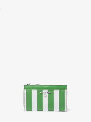 Micheal Kors Jet Set Charm Striped Card Case Palm Multi