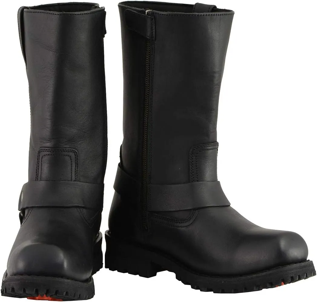 Milwaukee Leather Men's Classic Premium Leather Harness Motorcycle Boots Collection - 13W