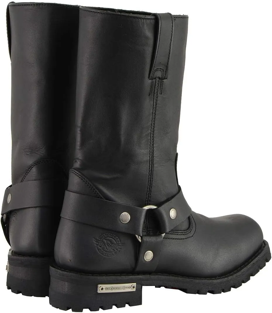 Milwaukee Leather Men's Classic Premium Leather Harness Motorcycle Boots Collection - 13W