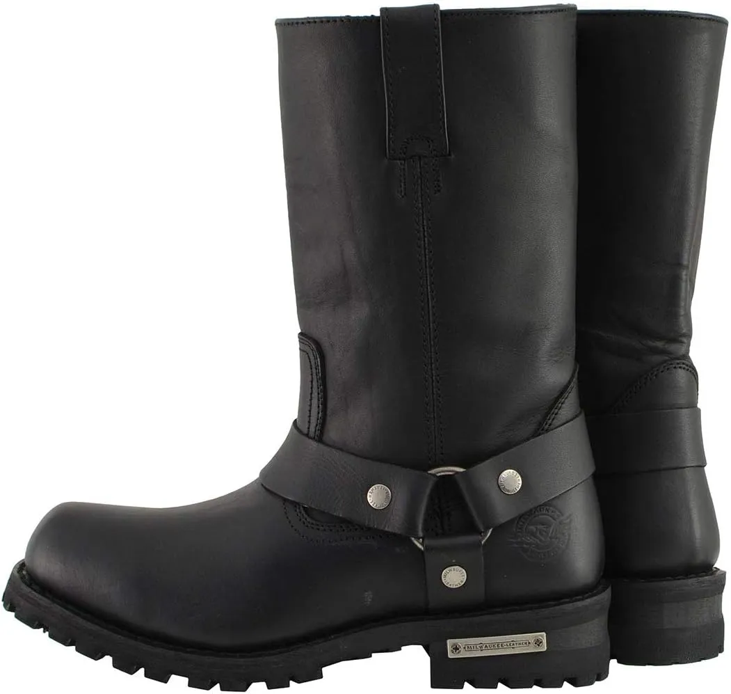 Milwaukee Leather Men's Classic Premium Leather Harness Motorcycle Boots Collection - 13W