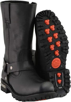 Milwaukee Leather Men's Classic Premium Leather Harness Motorcycle Boots Collection - 13W