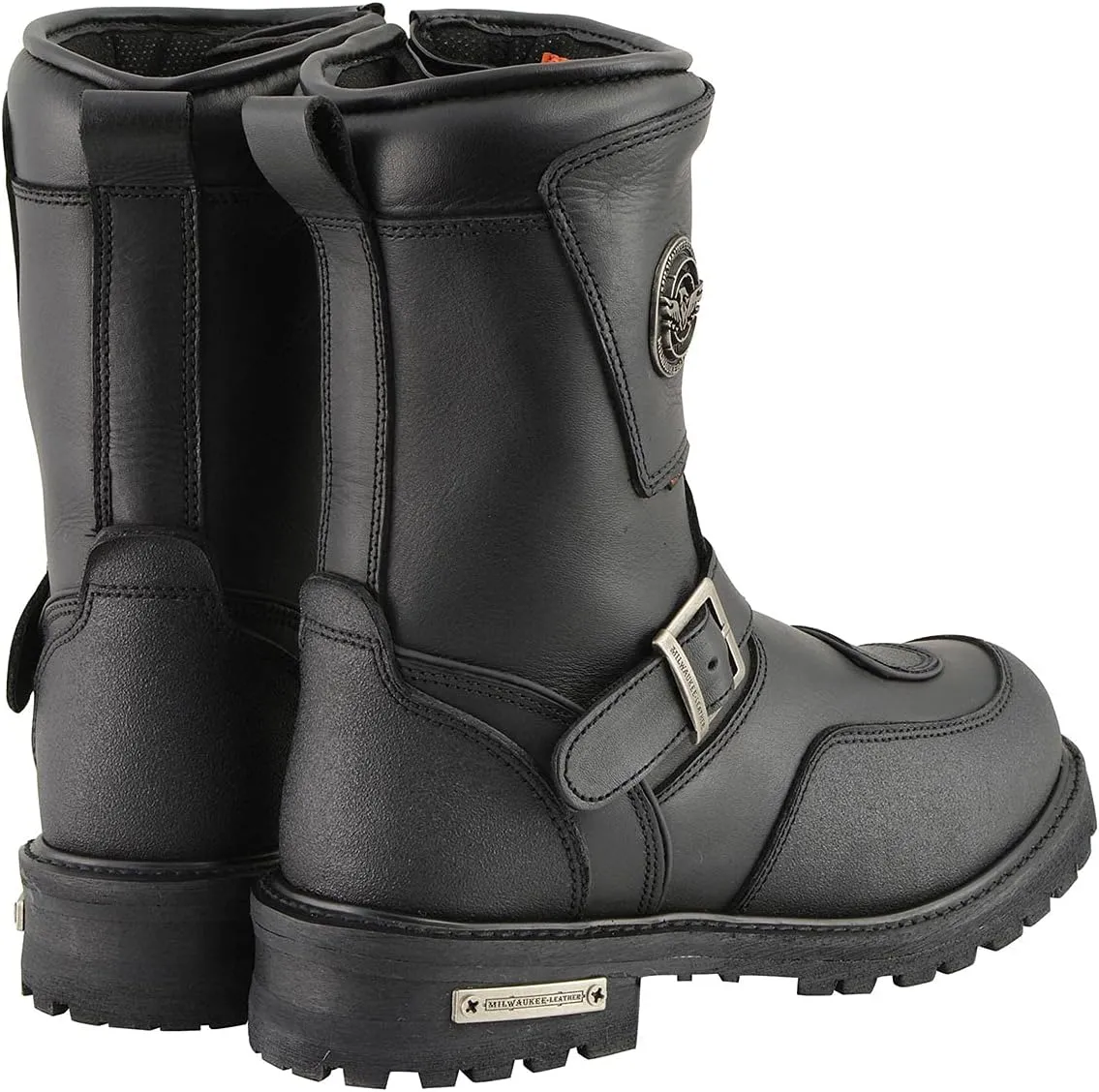 Milwaukee Leather Men’s Premium Leather Classic Engineer Motorcycle Riding Boots Collection - 15W