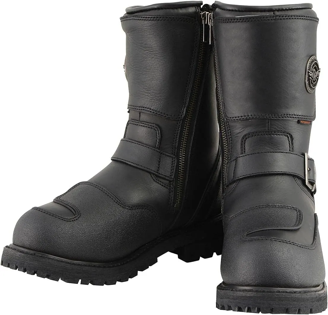 Milwaukee Leather Men’s Premium Leather Classic Engineer Motorcycle Riding Boots Collection - 15W