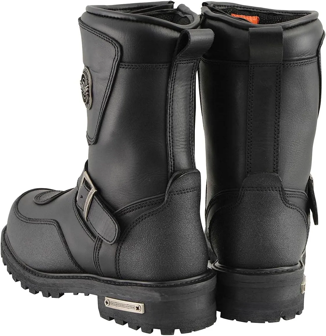Milwaukee Leather Men’s Premium Leather Classic Engineer Motorcycle Riding Boots Collection - 15W