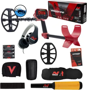 Minelab Vanquish 540 Detector w/ 12 x 9 Coil, Pro-Find 15 Pinpointer & Carry Bag