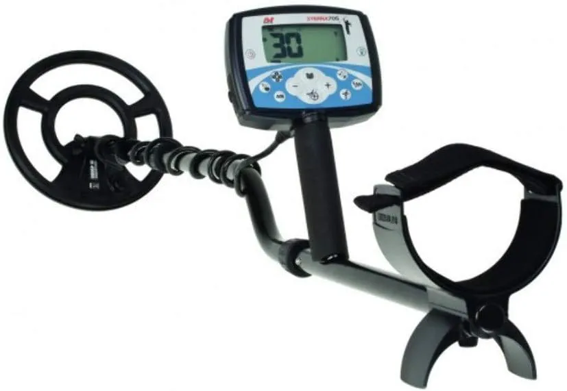 Minelab X-Terra 705 Universal Hand Held Metal Detector Dual Gold Pack 3706-0117 with Pinpoint Indicator and Multi-Segmented Notch Discrimination