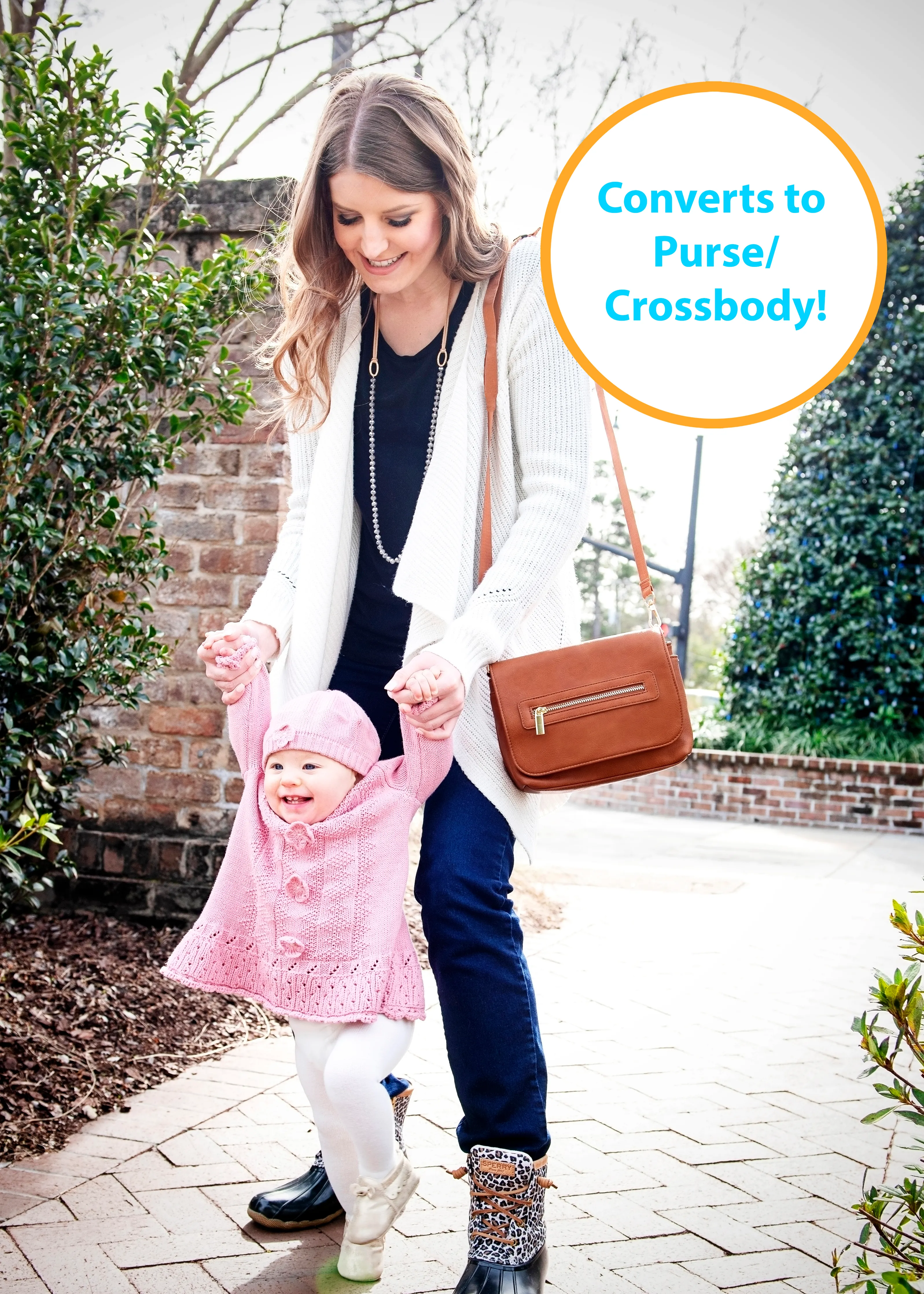 Mini Pink Diaper Bag Crossbody