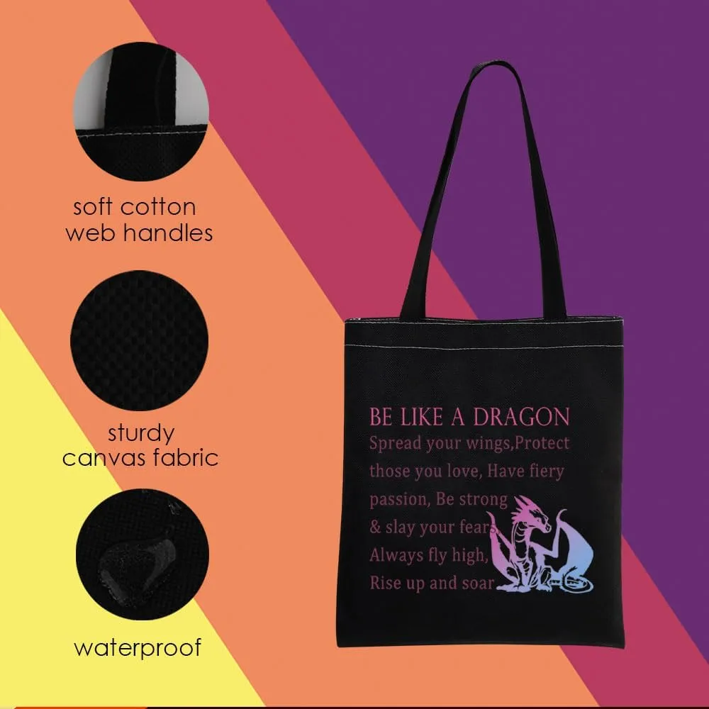 MNIGIU Dragon Cosmetic Makeup Bag Dragon Lover Gift Be Like A Dragon Zipper Pouch Bag (Dra-gon Black)