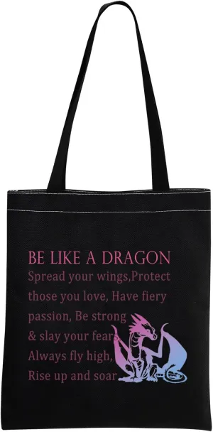 MNIGIU Dragon Cosmetic Makeup Bag Dragon Lover Gift Be Like A Dragon Zipper Pouch Bag (Dra-gon Black)