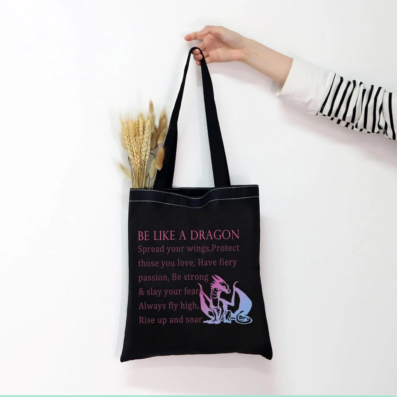 MNIGIU Dragon Cosmetic Makeup Bag Dragon Lover Gift Be Like A Dragon Zipper Pouch Bag (Dra-gon Black)