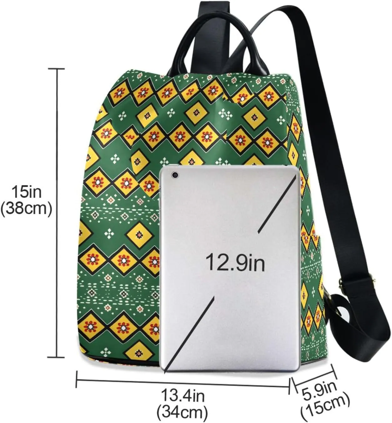 MNSRUU Women Backpack Purse Retro Flowers Boho Backpack for Women Anti-theft Shoulder Bag Carry On Backpack Lightweight Rucksack Fashion Travel Ladies Bags