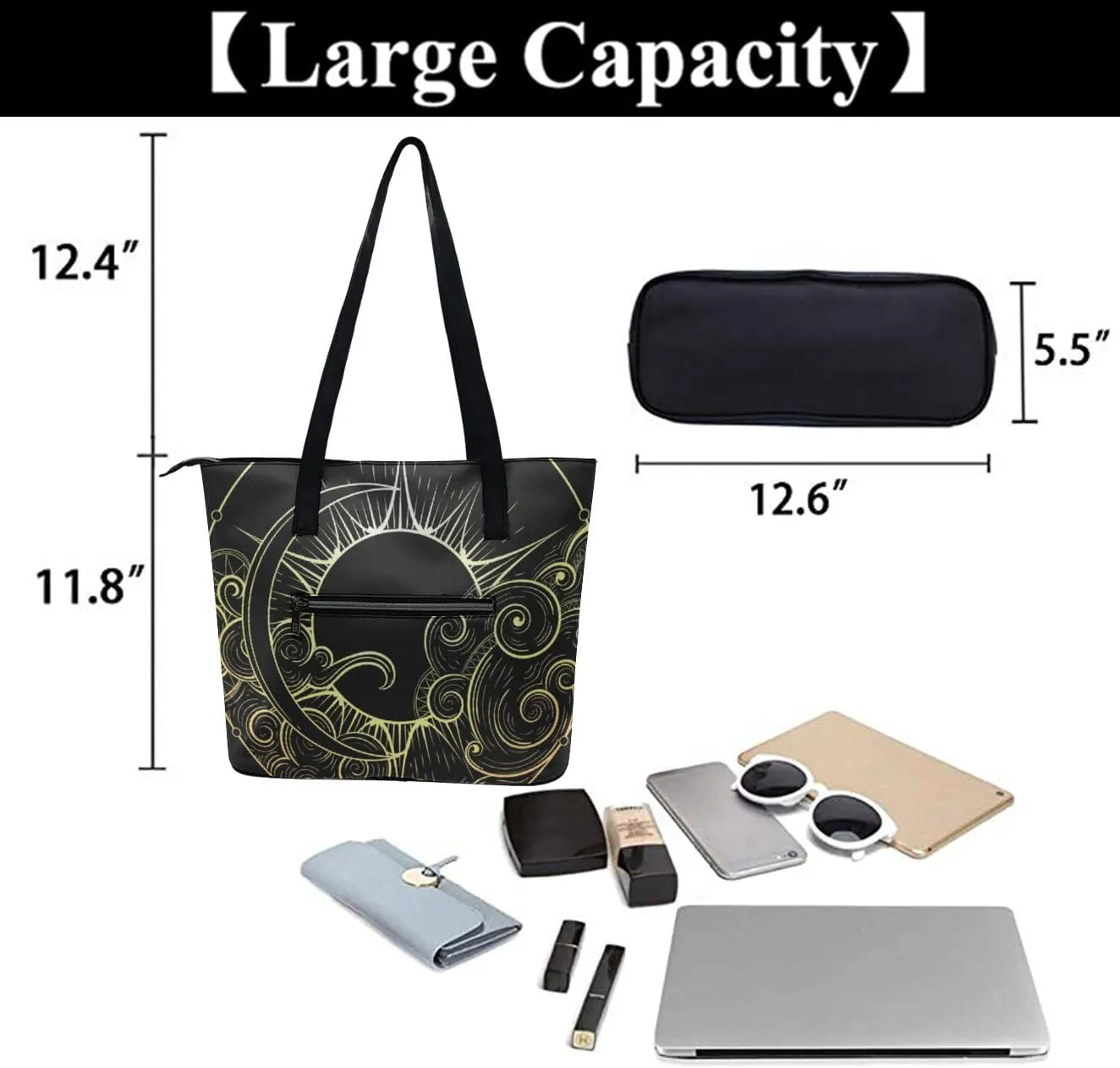 Modern PU Leather Shoulder Bag for Women, PU Leather Work Shoulder Bag, PU Leather Shopping Tote for Travel Outdoor