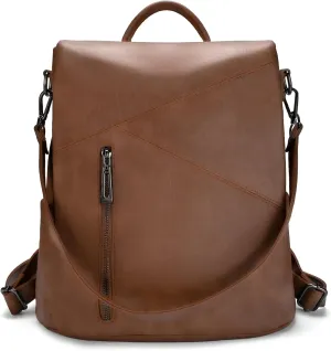 molshine Anti Theft Backpack,Fashion Casual Travel PU Leather Daypack Bag Shoulder Rucksack Handbags for Women HB041