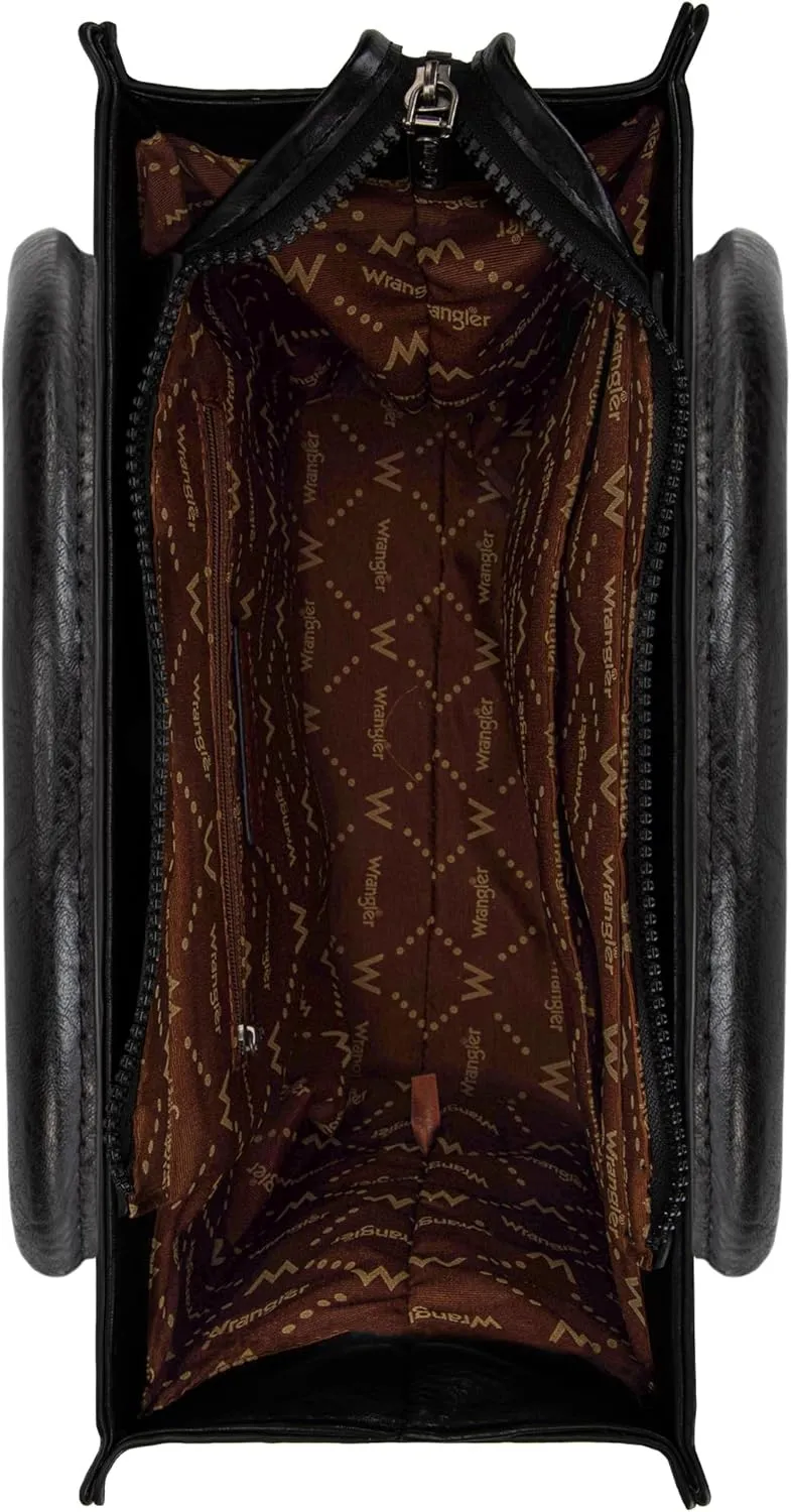 Montana West Wrangler Purse for Women Large Work Tote Bags with Strap Vintage Top-Handle Handbags