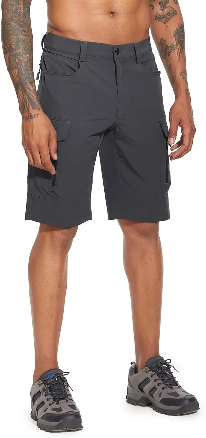 Moosehill Men's Hiking Cargo Shorts with 7 Pockets Quick Dry for Casual Work