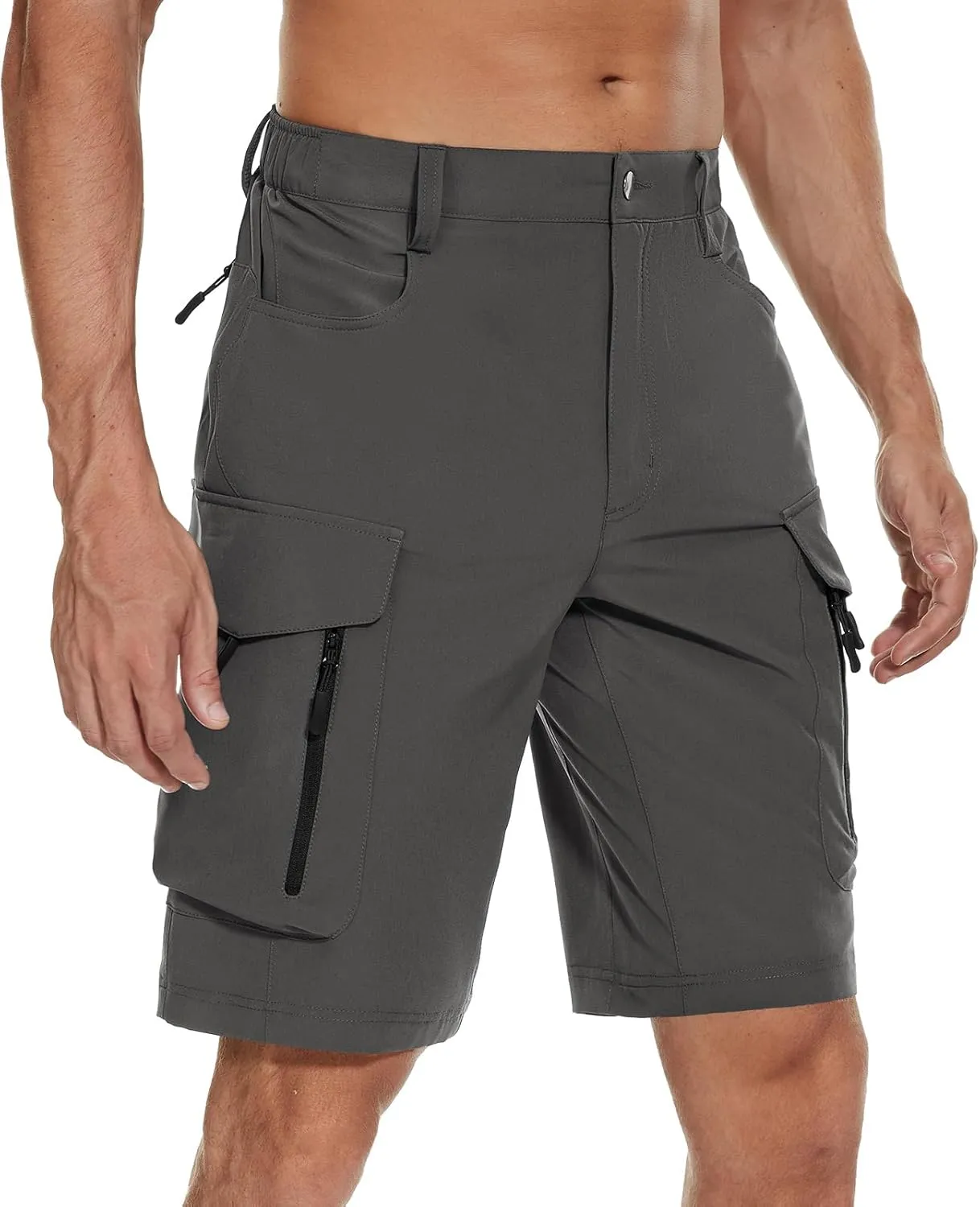 Moosehill Men's Hiking Cargo Shorts with 7 Pockets Quick Dry for Casual Work