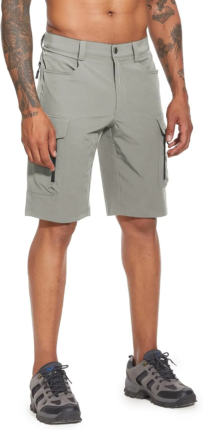 Moosehill Men's Hiking Cargo Shorts with 7 Pockets Quick Dry for Casual Work