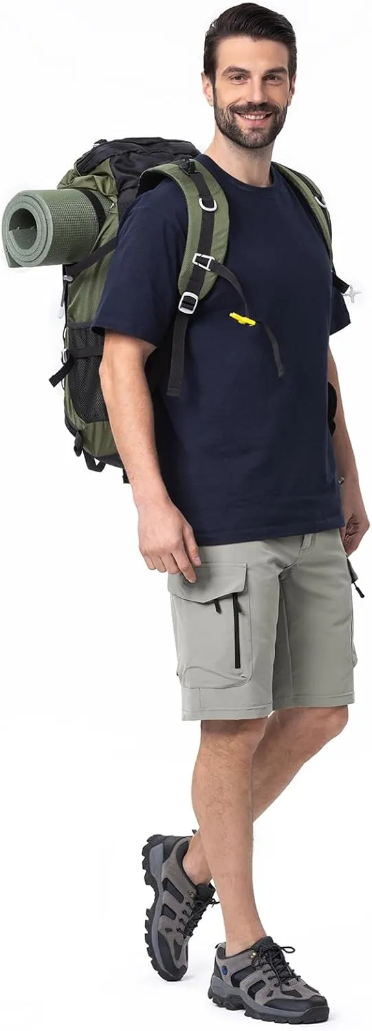 Moosehill Men's Hiking Cargo Shorts with 7 Pockets Quick Dry for Casual Work