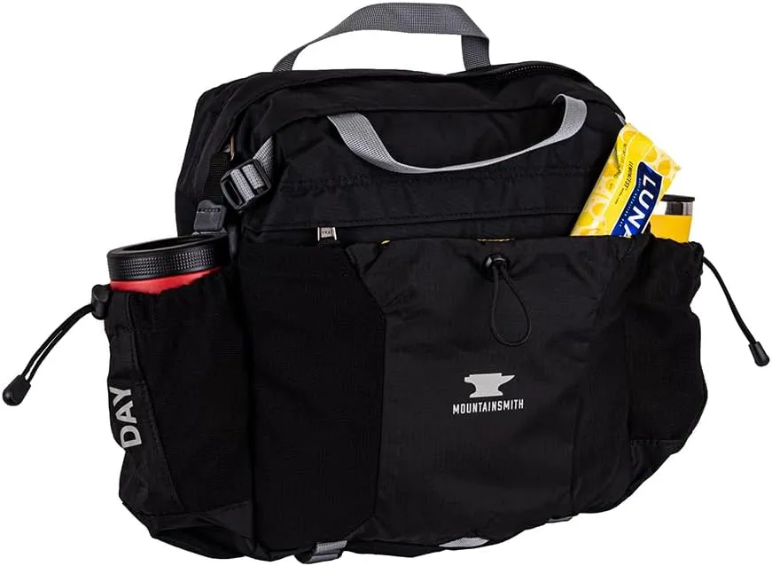 Mountainsmith Day Lumbar Waist pack, Running, Hiking, Cycling, Travel, and Outdoor Sport Activities with Dual Water Bottle Holders, Grey Black