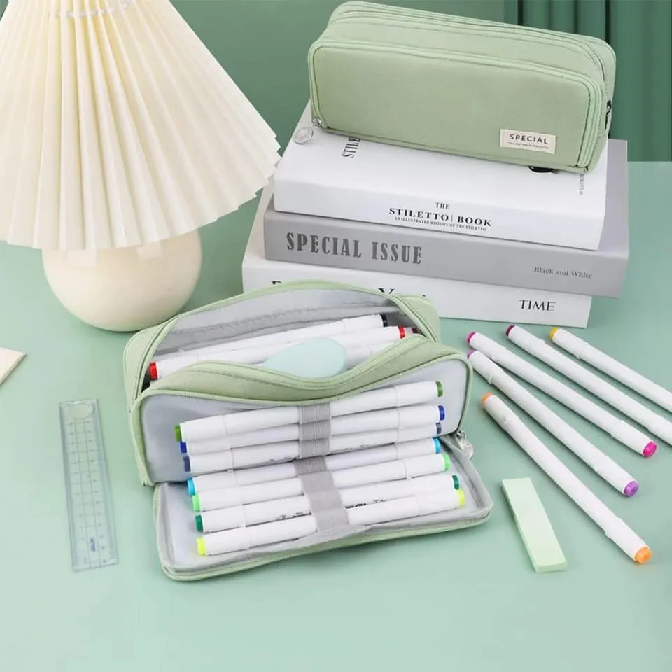 Multi Compartment Pencil Case