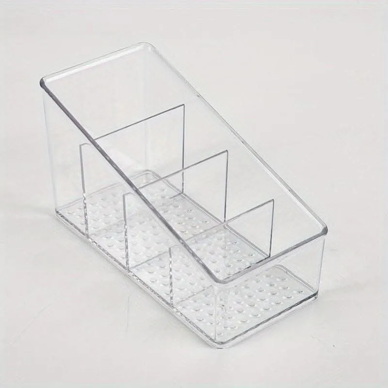 Multi-Height Acrylic Cosmetic Holder – 4-Compartment Organizer