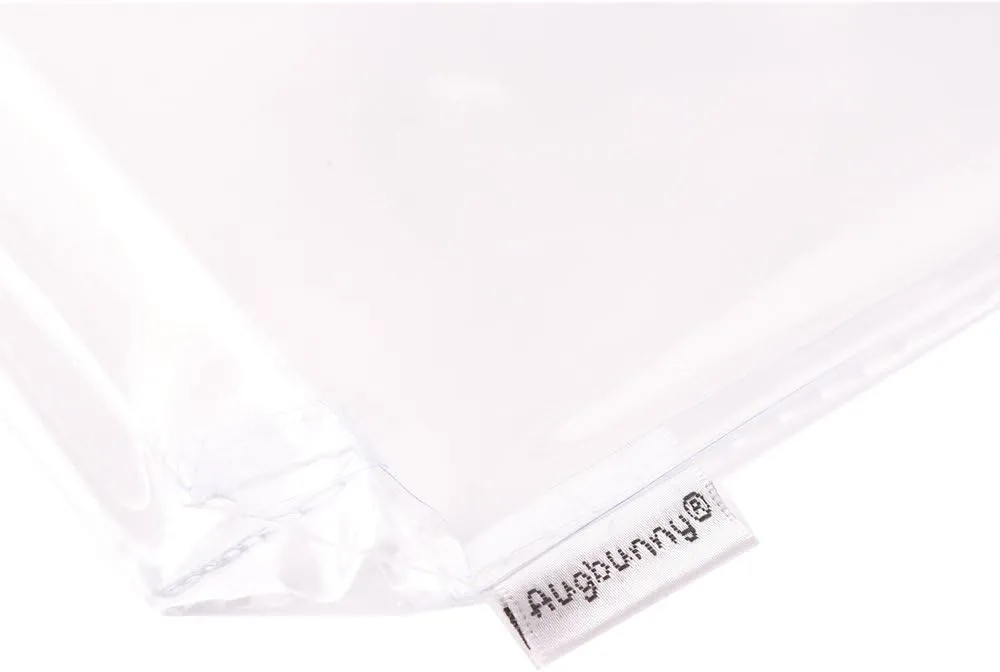 Multi-purpose Waterproof Clear Vinyl Zippered Toiletry Cosmetics Makeup Pouch With French Tape 4-pack