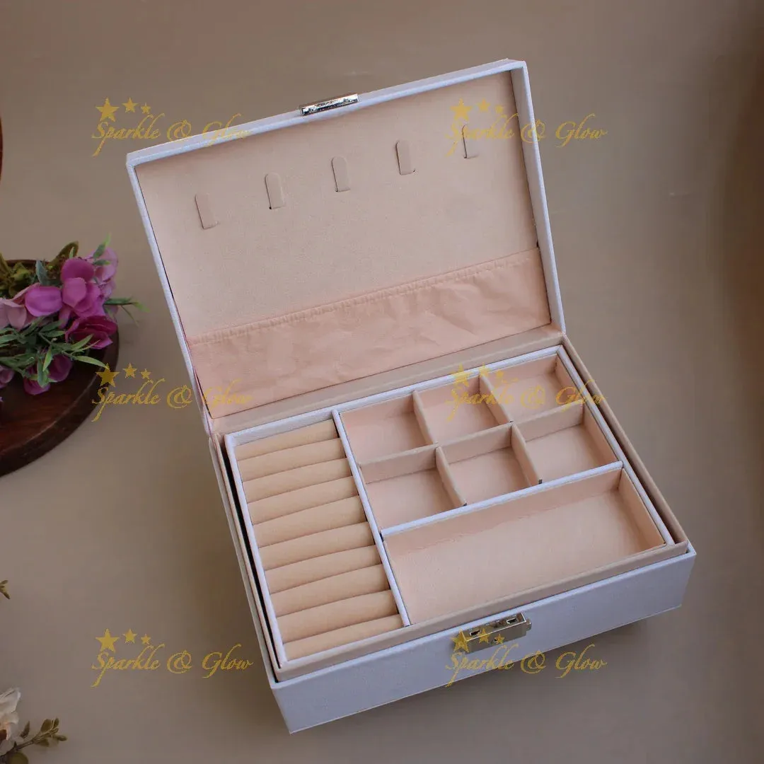 Multi-Section Jewelry Organizer Box