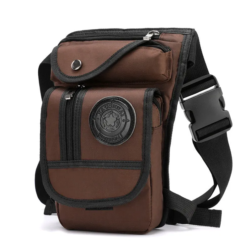 Multifunctional Fashion Nylon Leg Pannier Convenient Men's Waist Packs