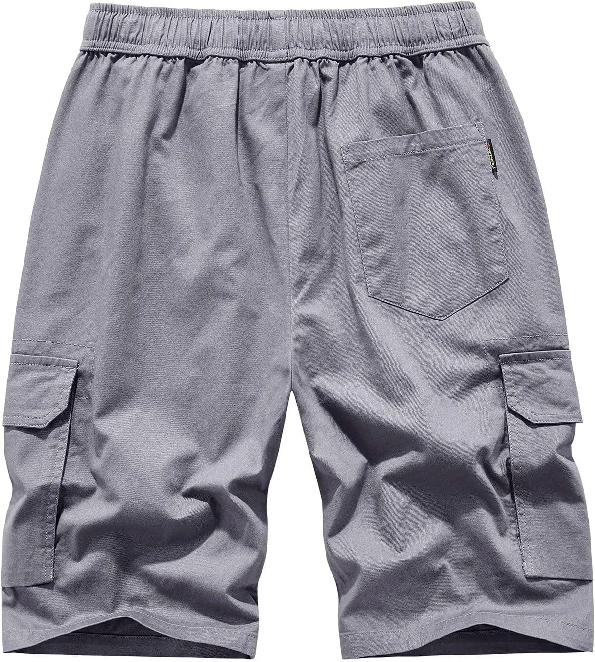 Muscularfit Mens Cotton Cargo Shorts with Pockets Drawstring Elastic Waist Camouflage Shorts Regular Fit Camo Athletic Shorts