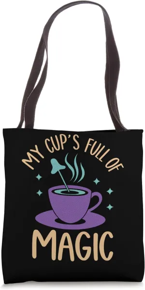 Mushroom Coffee Drinker Wellness Brew Focus Clarity Energy Tote Bag