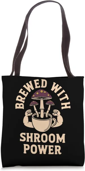 Mushroom Coffee Drinker Wellness Brew Focus Clarity Energy Tote Bag