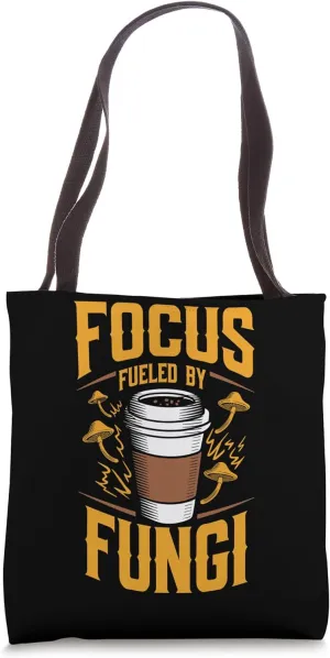 Mushroom Coffee Drinker Wellness Brew Focus Clarity Energy Tote Bag
