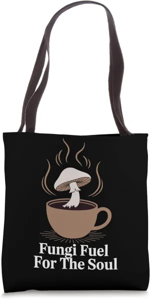 Mushroom Coffee Drinker Wellness Brew Focus Clarity Energy Tote Bag