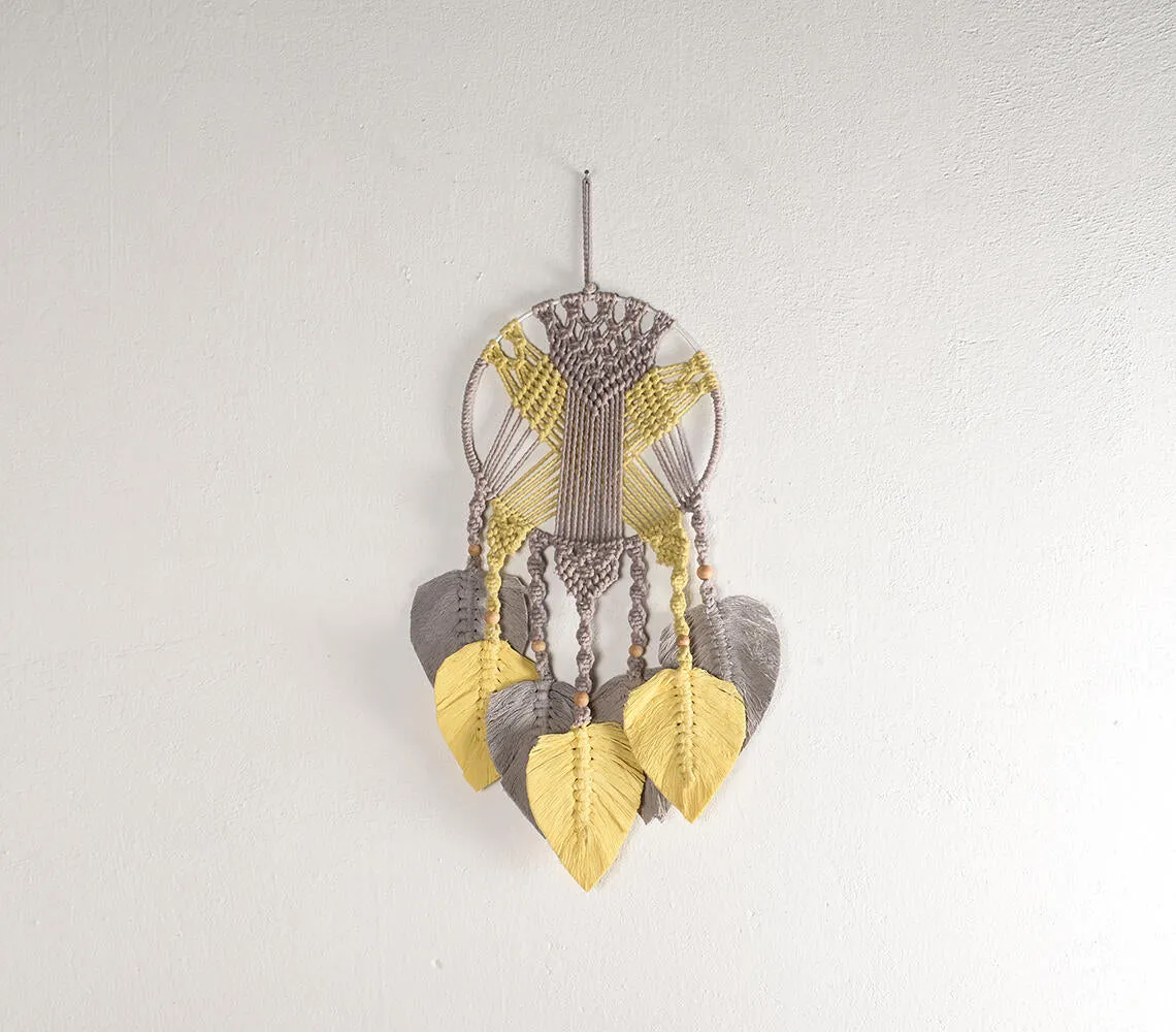 Mustard & Grey Macrame Dreamcatcher
