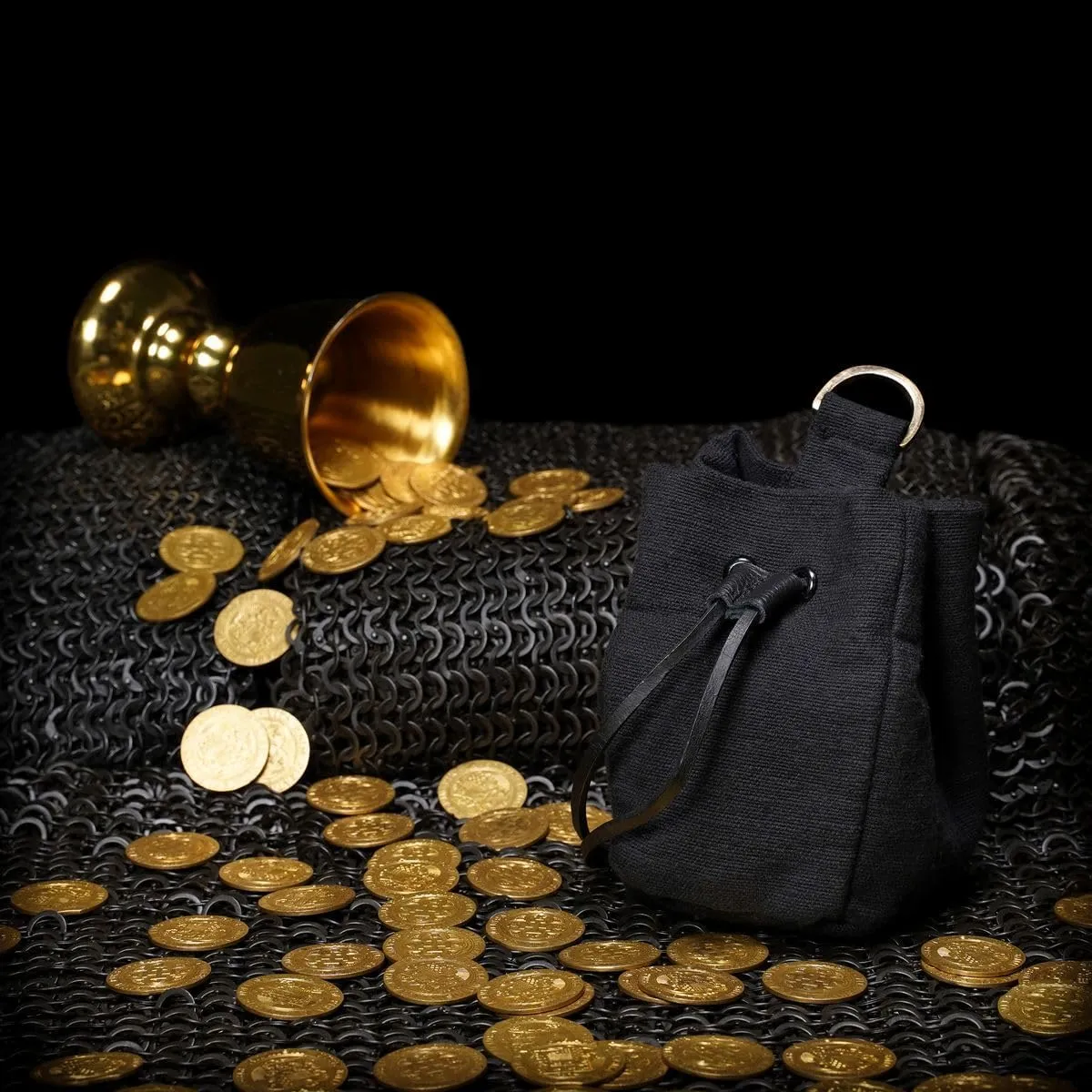 Mythrojan Drawstring Belt Pouch: Medieval Renaissance Bag Costume Accessories Coin Purse