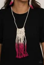 Necklace Surfin The Net - Pink N2049