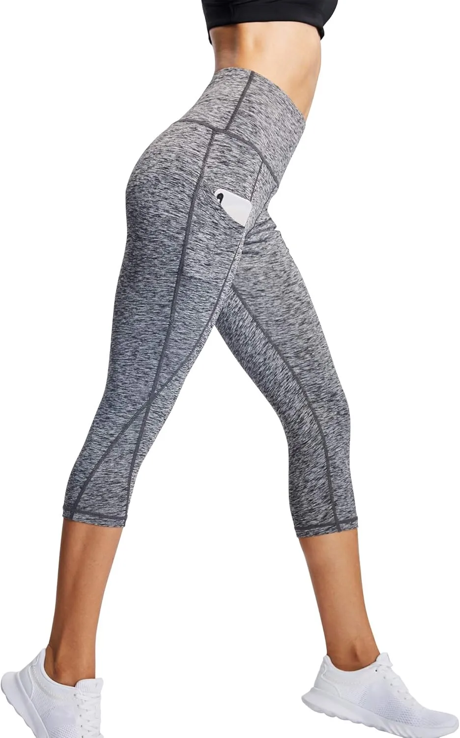 NELEUS Women's Yoga Running Capris Tummy Control High Waist Workout Pants