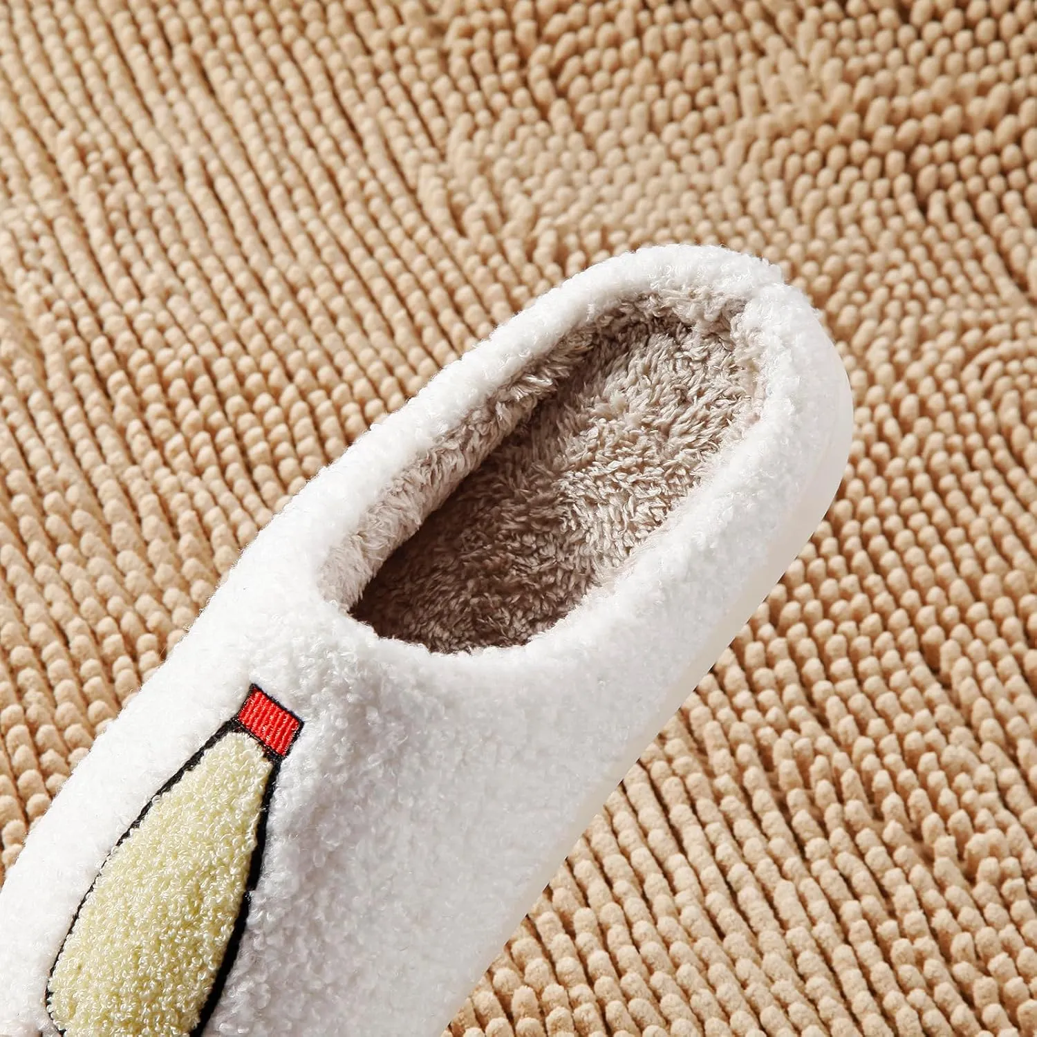 NEVEROLD Fun Cute Trendy Colorful Cartoon Illustrated Cozy Fluffy Plush Fur Slip On Cushion House Slippers for Women, Men, Girls, and Boys