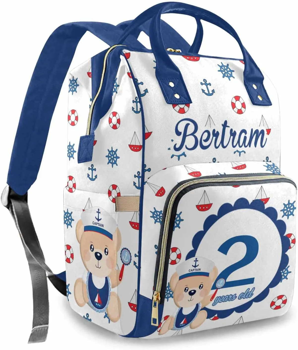 Newcos Name Diaper Bag Backpack Custom Multi-Function Baby Bag Customized Nursing Mommy Backpack with Large Capacity for Mother's Day Birthday