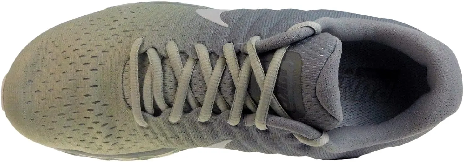 Nike Men's Air Max 2017 Matte Silver/White/Light Bone Nylon Running Shoes M US