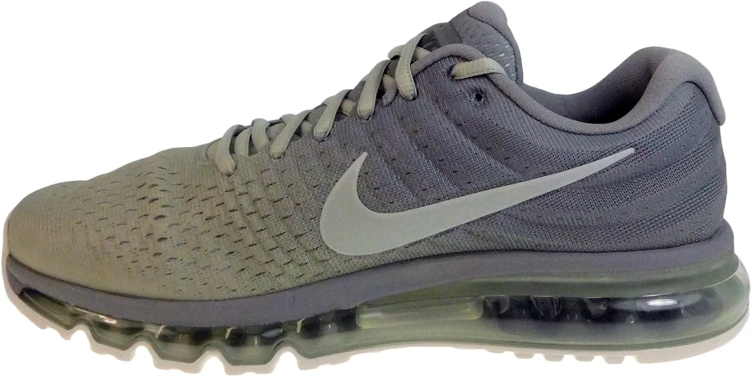Nike Men's Air Max 2017 Matte Silver/White/Light Bone Nylon Running Shoes M US