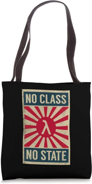 No Class No State Functional Programmer Propaganda Grunge Tote Bag