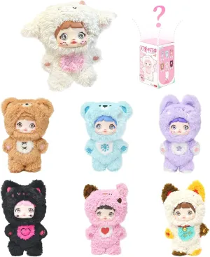 Nommi Blind Box Figures, 1 PC Nommi Loveliness Never Ends Series Plush Blind Box (1 of 7 Possible Styles), Kawaii Vinyl Plush Doll Collectible Figures for Holiday Birthday Gifts