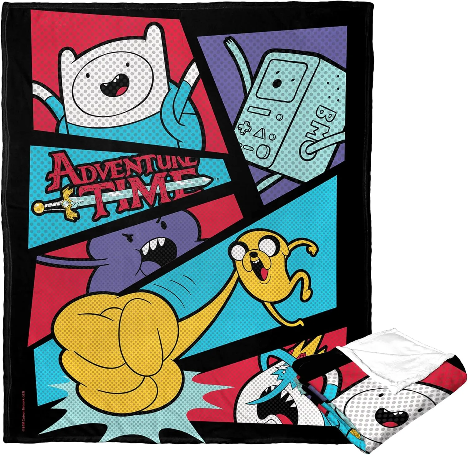 Northwest Adventure Time Silk Touch Throw Blanket, 50" x 60", Adventure Comic
