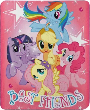 Northwest Hasbro's My Little Pony, 'Happy Herd' Fleece Throw Blanket, 45' x 60', Multi Color