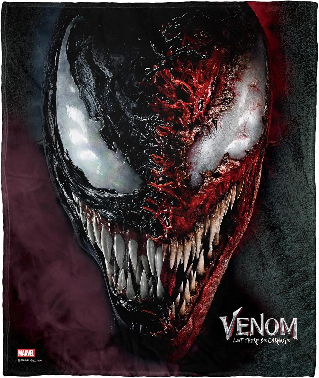 Northwest Marvel's Venom Silk Touch Throw Blanket, 50" x 60", Split Poster