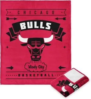 Northwest NBA Chicago Bulls Silk Touch Throw Blanket, 50" x 60", Hardwood Classics