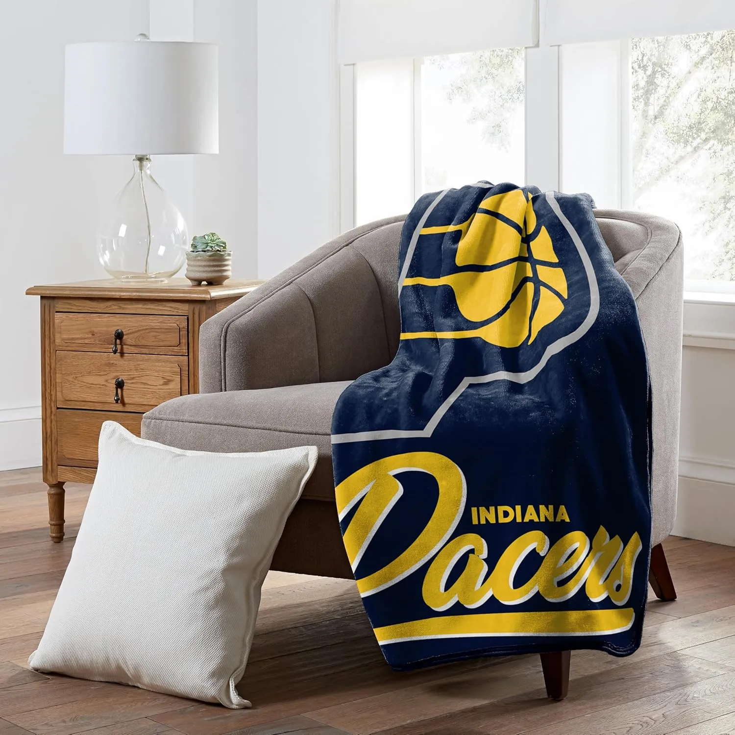 Northwest NBA Indiana Pacers Raschel Throw Blanket, 50" x 60", Signature