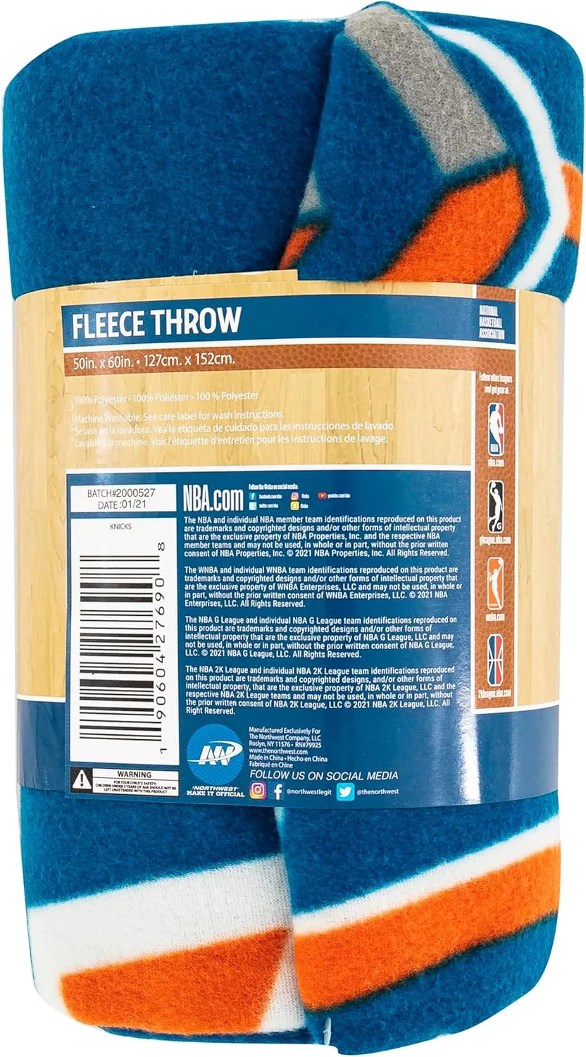 NORTHWEST NBA Unisex-Adult Fleece Throw Blanket